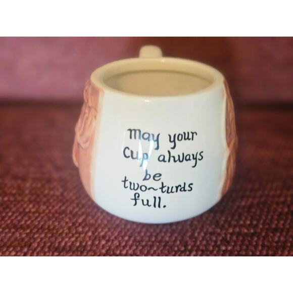 Vintage Ceramic Alaska Novelty Souvenir Funny Coffee Mug, Two Turds Full - Picture 9 of 9